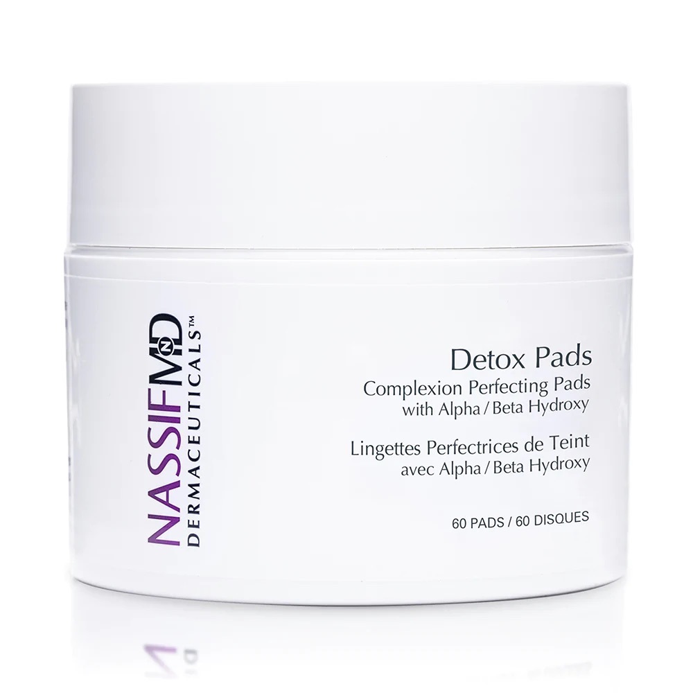 NEW NassifMD Dermaceuticals AHA/BHA Complexion Perfecting Detox Facial Pads (60)